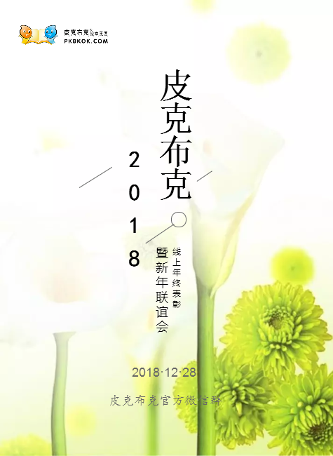 皮克布克2018年线上年终表彰暨新年联谊会