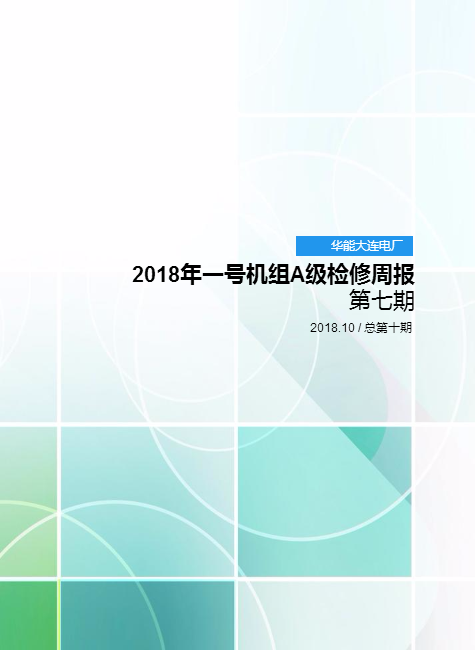 华能大连电厂2018年一号机组A级检修周报第七期