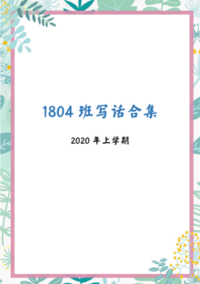 雨花实验小学1804班写话合集（2020年上学期）