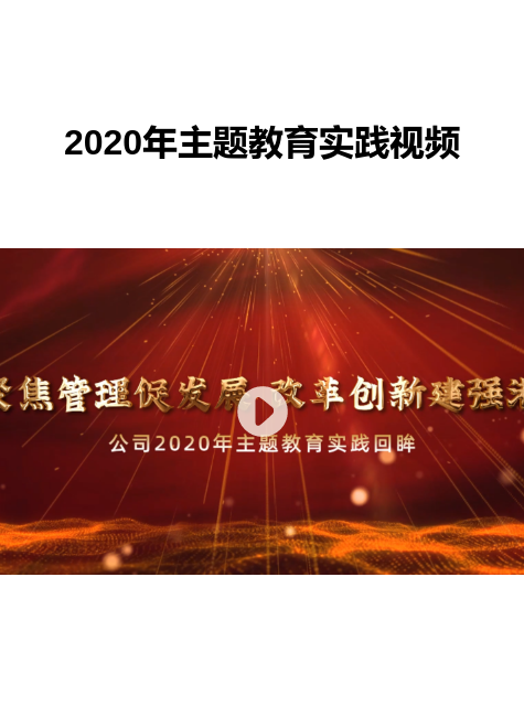 2020年主题教育实践视频