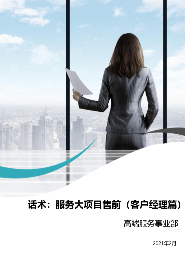 服务大项目售前话术