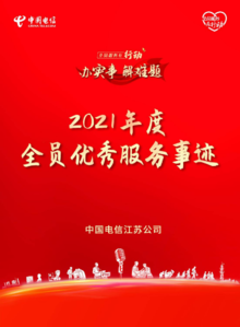 中国电信江苏公司2021年度全员优秀服务事迹