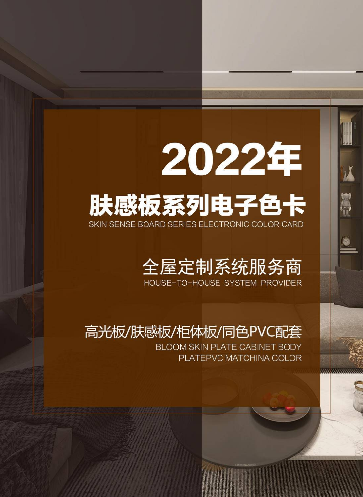 2022年沛亭全屋定制肤感系列电子色卡