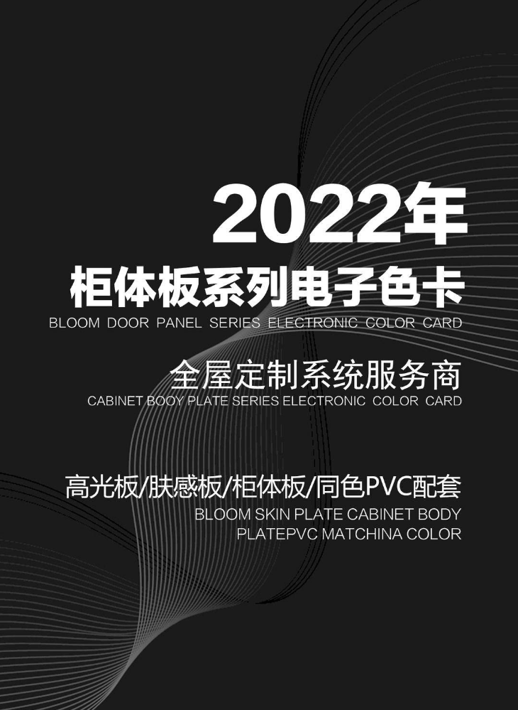 2022年天楊全屋定制柜体板系列电子色卡