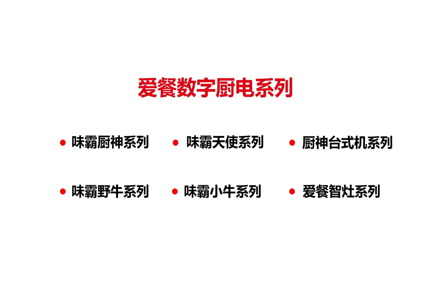 爱餐数字厨电系列