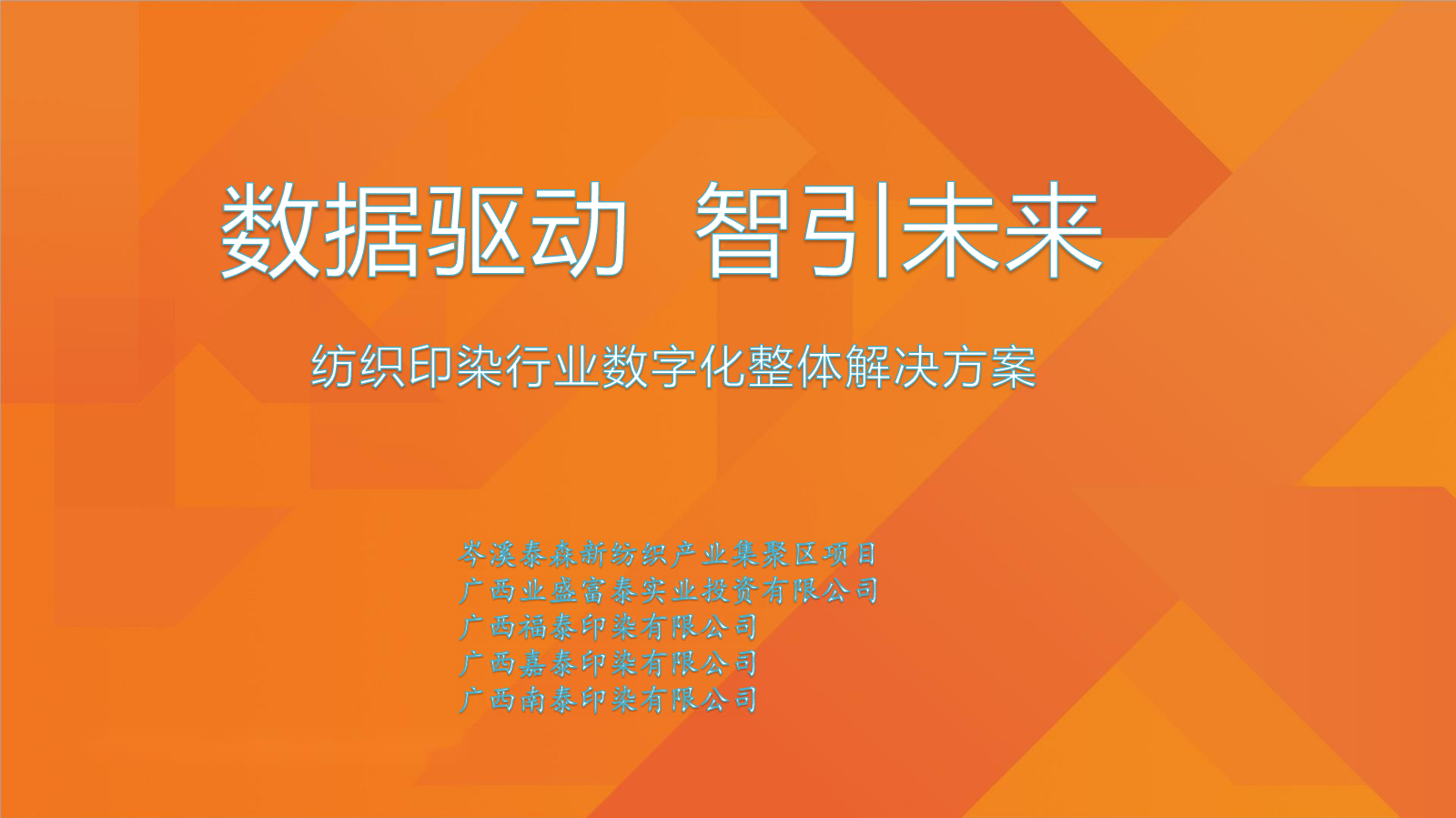 1纺织印染行业_数字化整体解决方案_岑溪泰森