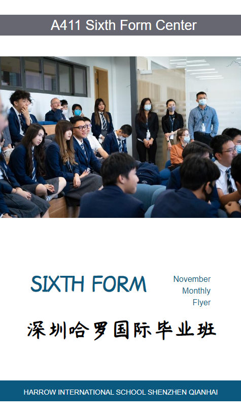 Harrow Shenzhen Sixth Form November Flyer