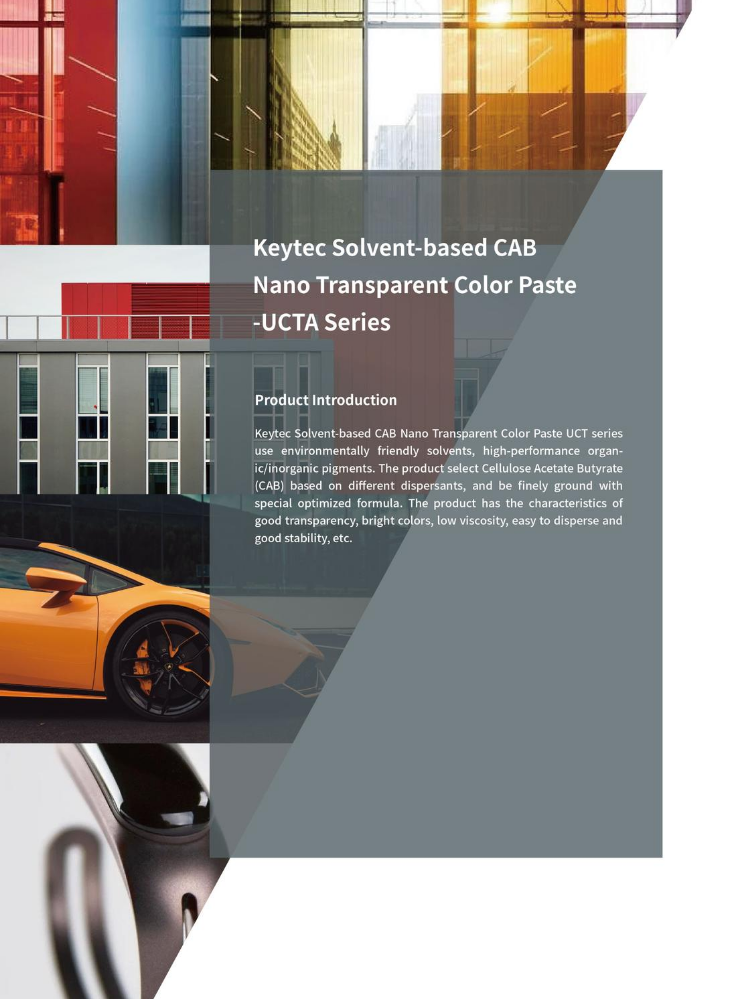 Keytec Solvent-based CAB Nano Transparent Color Paste - UCTA Series