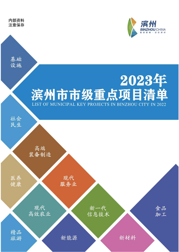 2023年滨州市市级重点项目清单