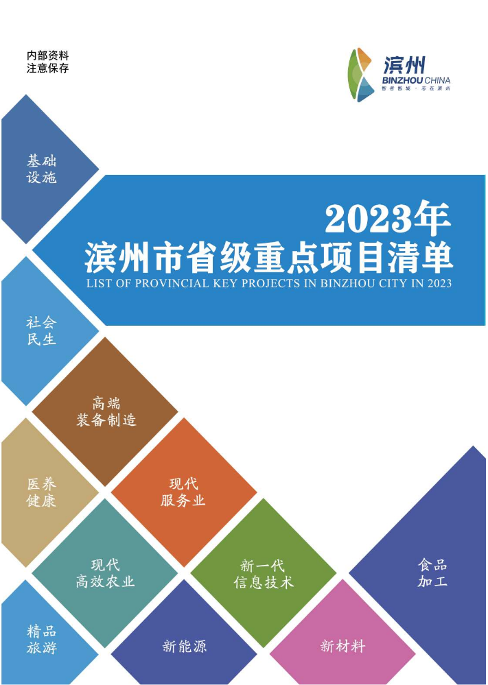 2023年滨州市省级重点项目清单
