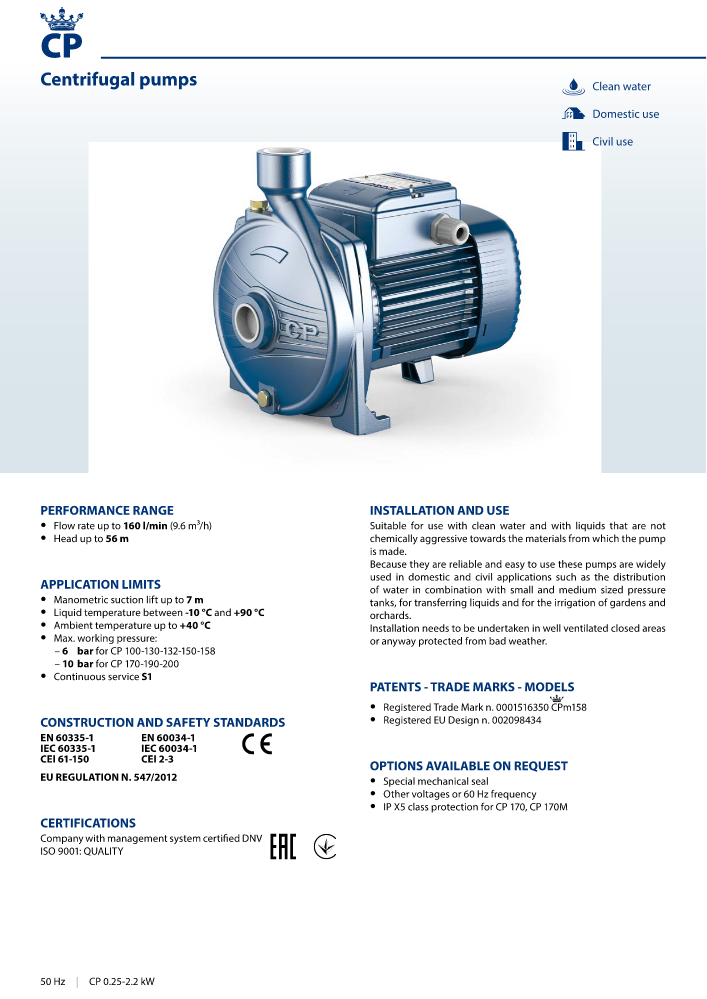 CP 0.25-2.2 kW