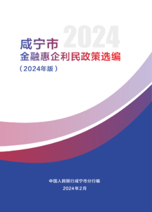 咸宁市金融惠企利民政策选编（2024年版）电子书