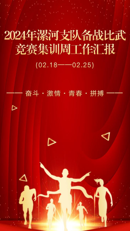 2024年漯河支队备战比武竞赛集训周工作汇报（第一周）
