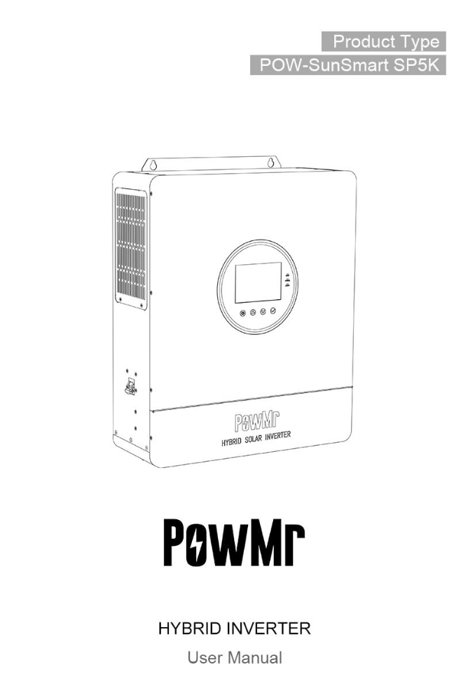 POW-SunSmart SP5K User Manual 0607