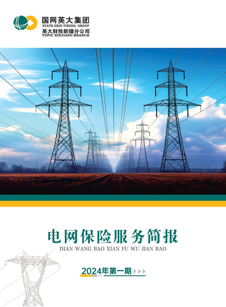 新疆电网保险服务简报（2024年第一期）