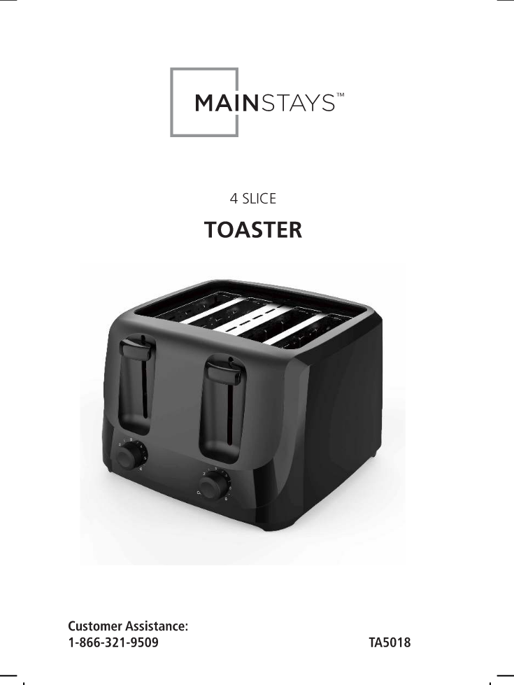 MS 4sl Toaster User Manual