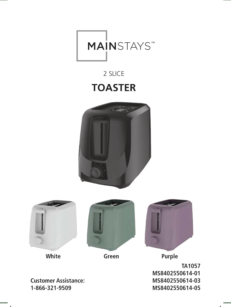 MS 2sl toaster User Manual