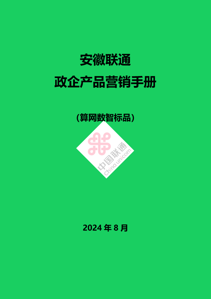 安徽联通政企算网标品手册