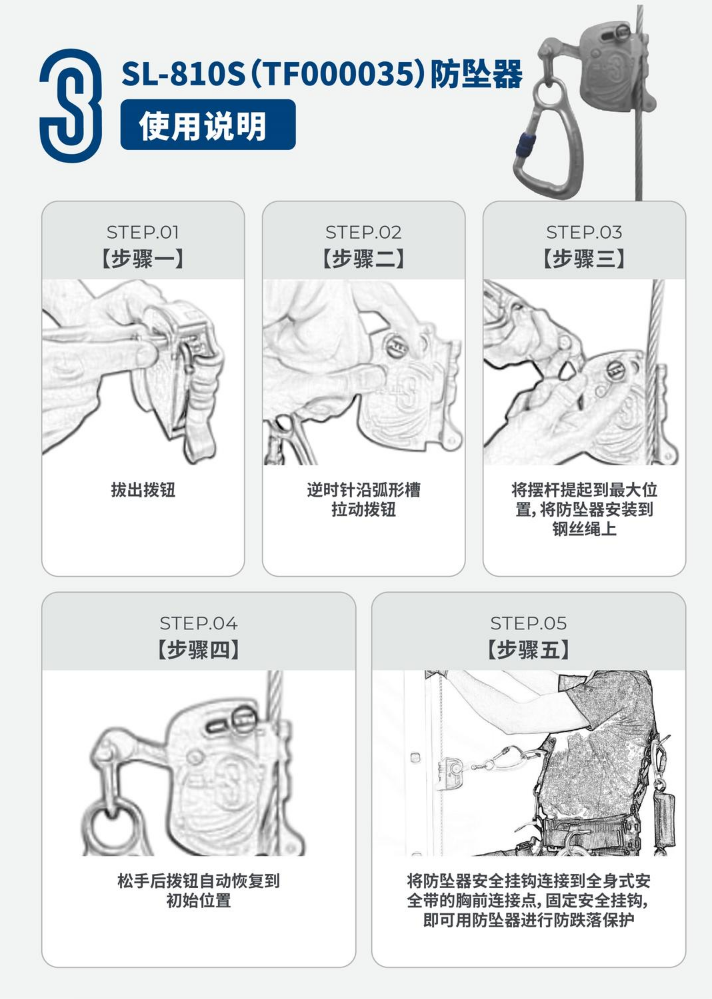 SL-810S(TF000035)防坠器使用说明