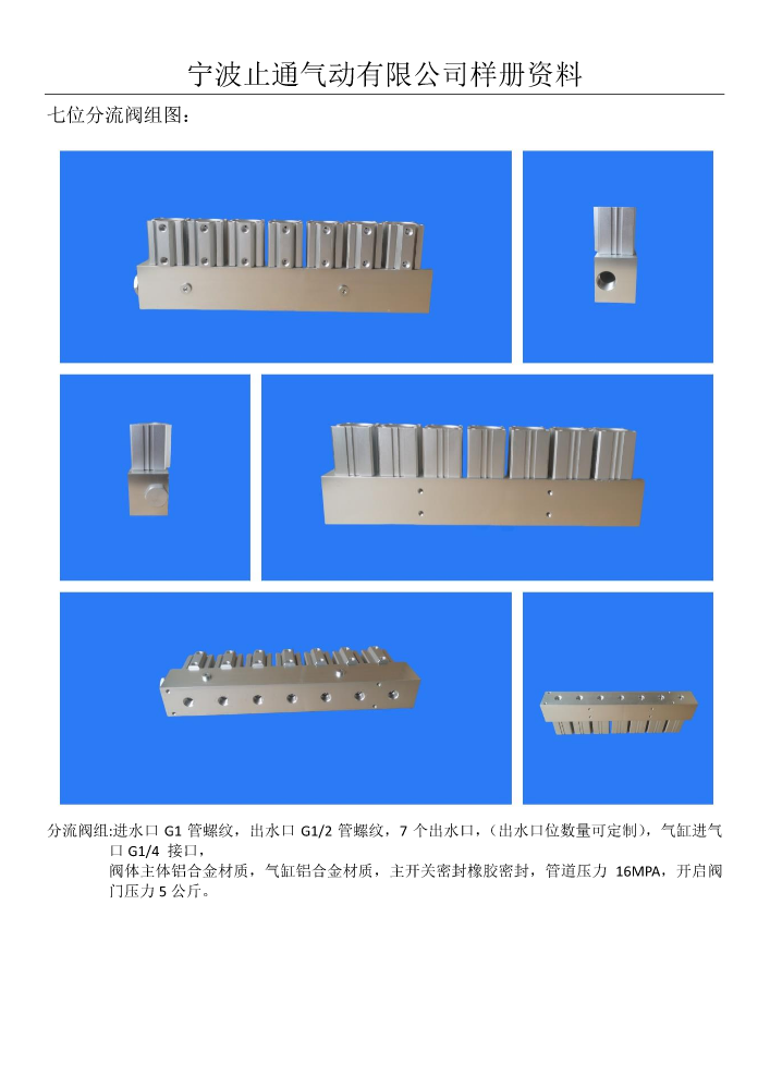 宁波止通气动有限公司电子样本资料