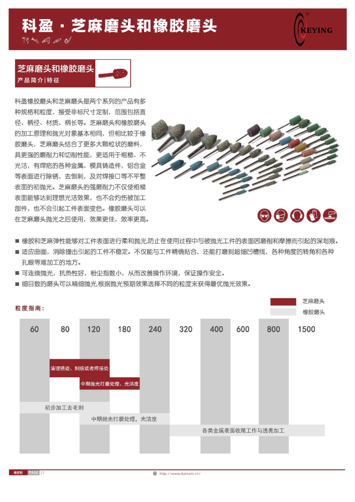 科盈磨具-芝麻磨头和橡胶磨头系列