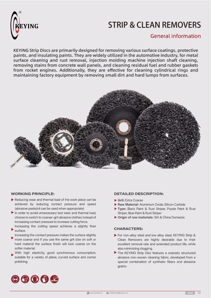 Keying Abrasives-Strip & Clean Removers