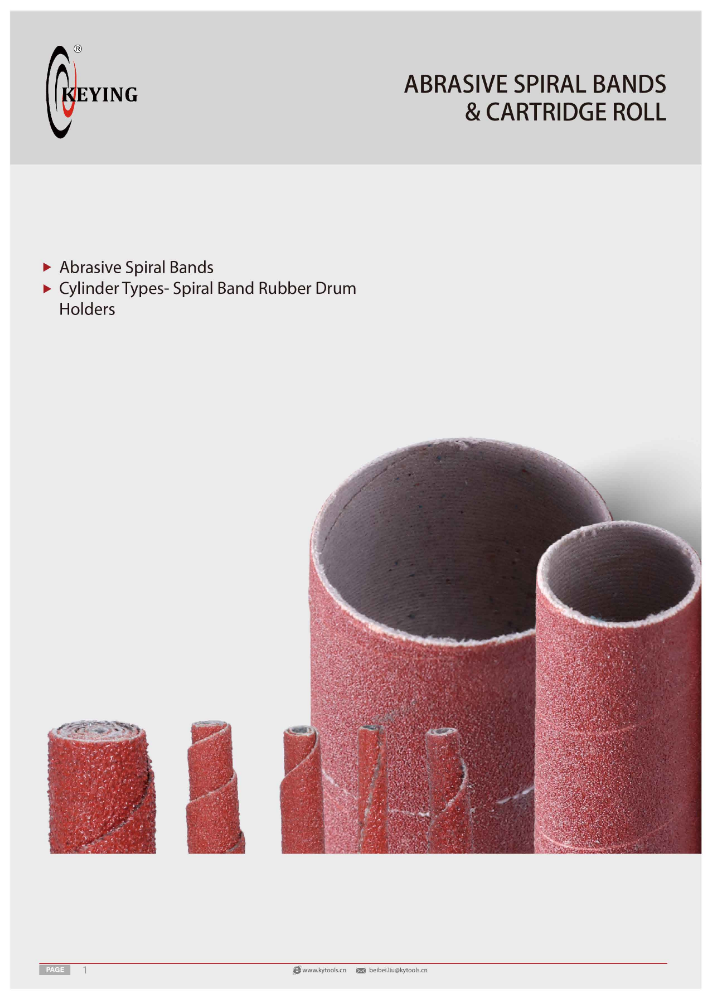 Keying Abrasives- Abrasive Spiral Bands