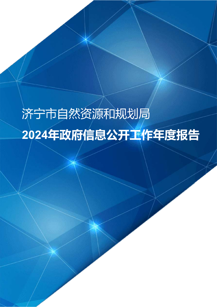 济宁市自然资源和规划局2024年政府信息公开工作年度报告