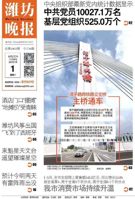 潍坊晚报7.1电子报