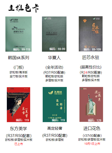 2025飞利丝主推色卡