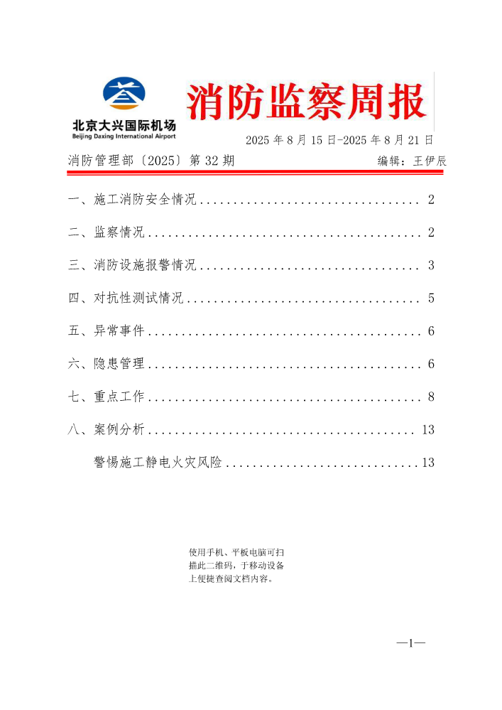 消防监察周报0815-0821