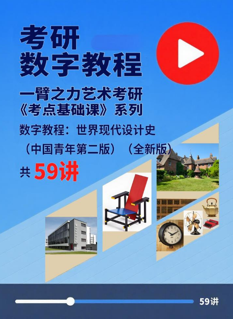一臂之力艺术考研《考点基础课》系列数字教程：世界现代设计史（中国青年第二版）（全新版）