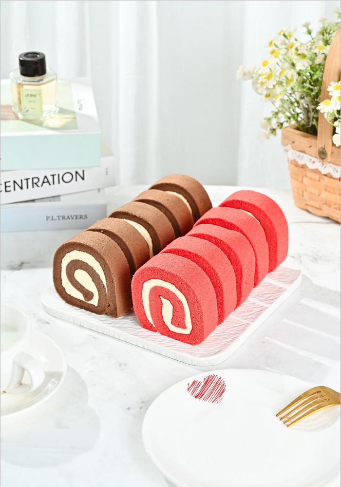 双拼牛乳卷（红丝绒，巧克力）_无水印