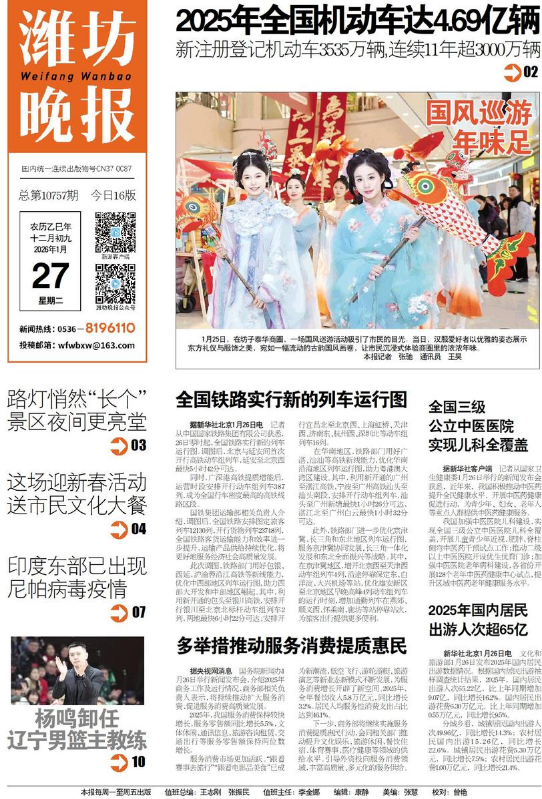 潍坊晚报1.27电子报