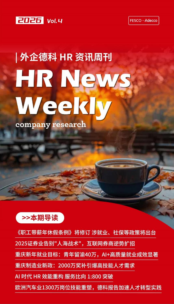 FESCO Adecco HR News Weekly1月第5周（重庆）_副本