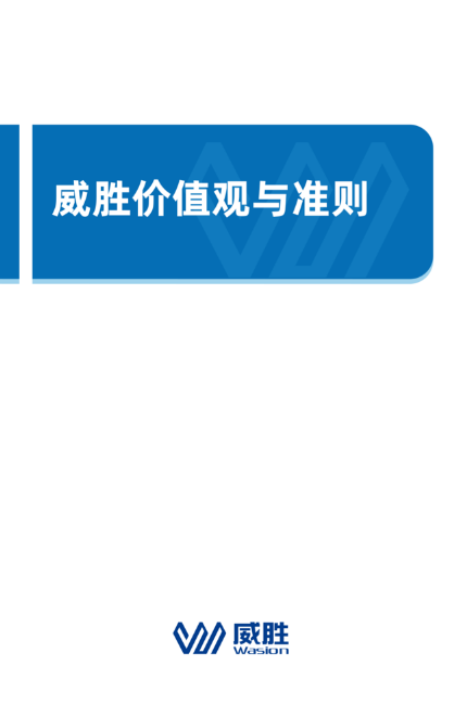 《威胜价值观与准则》（第四版）