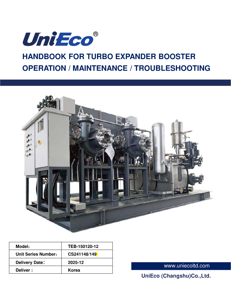 HANDBOOK FOR TURBO EXPANDER BOOSTER