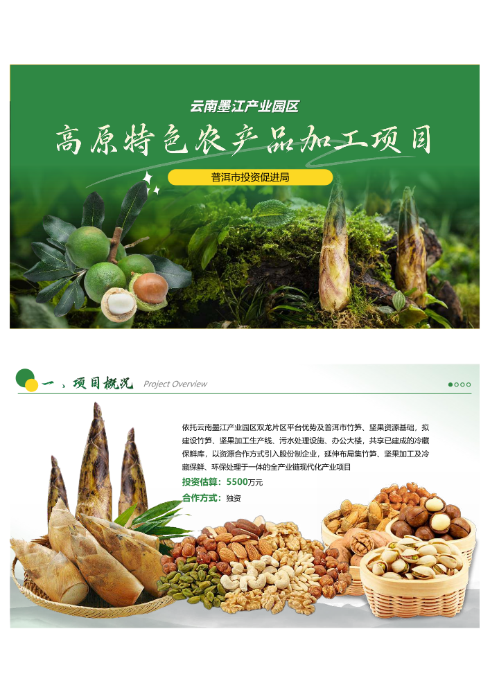 云南墨江产业园区高原特色农产品加工项目