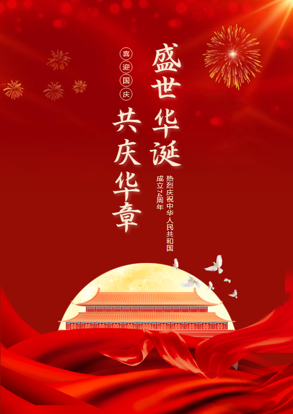 红色党政风盛世华诞共庆华章模板