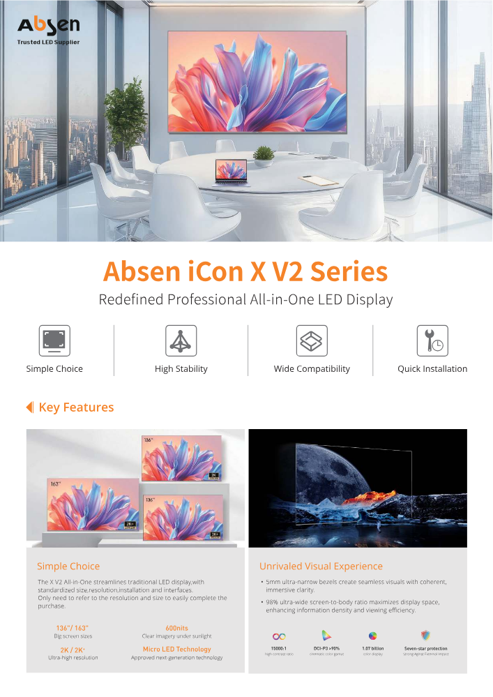 Absen iCon X V2 Series Cutsheet