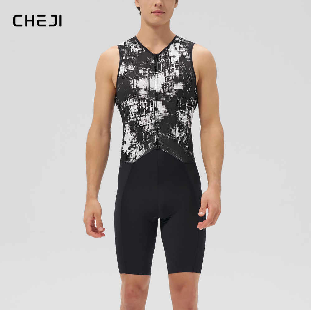 夜巡男士无袖铁三服 Ye Xun Mens Trisuits Sleeveless