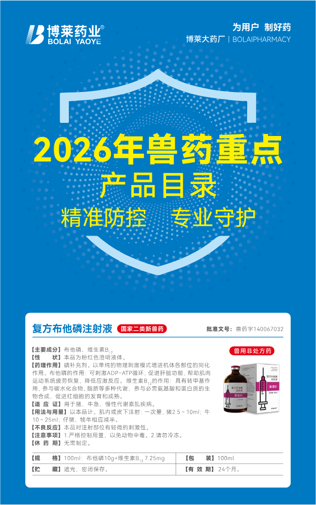2026年兽药重点产品目录