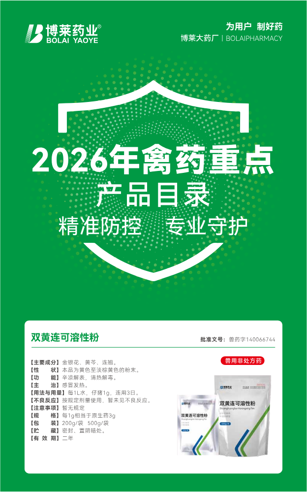 2026年禽药重点产品目录