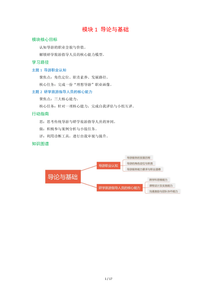 导游旅游基础-样章（过程稿，非确认档）