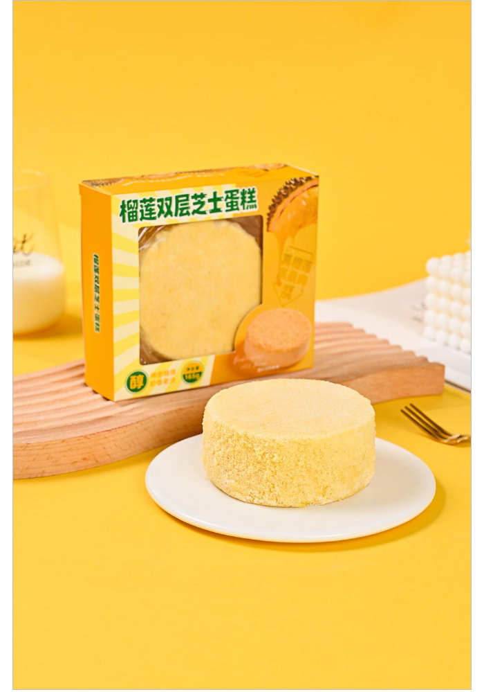 榴莲双层芝士蛋糕-无水印