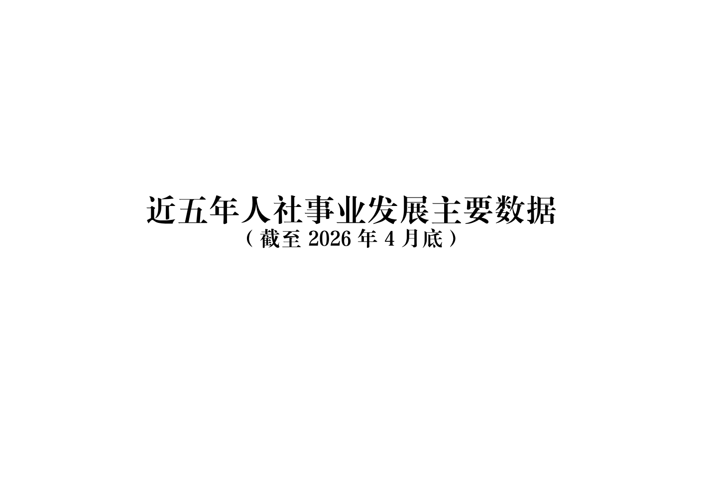 近五年人社事业发展主要数据