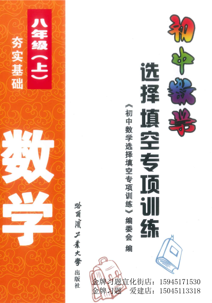 2026工大出版初中数学选择填空专项训练8上