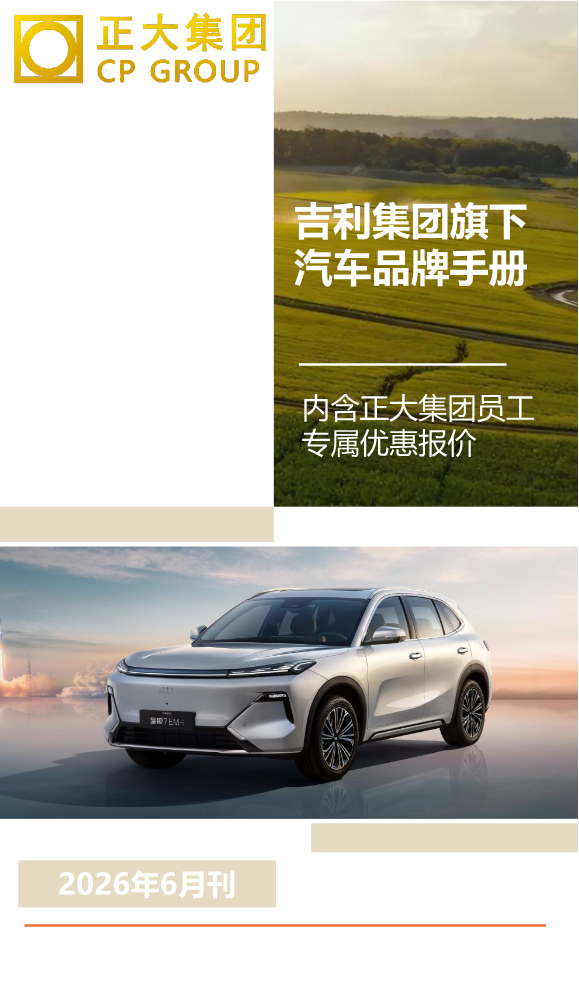 吉利集团旗下汽车品牌手册-正大 26.6月