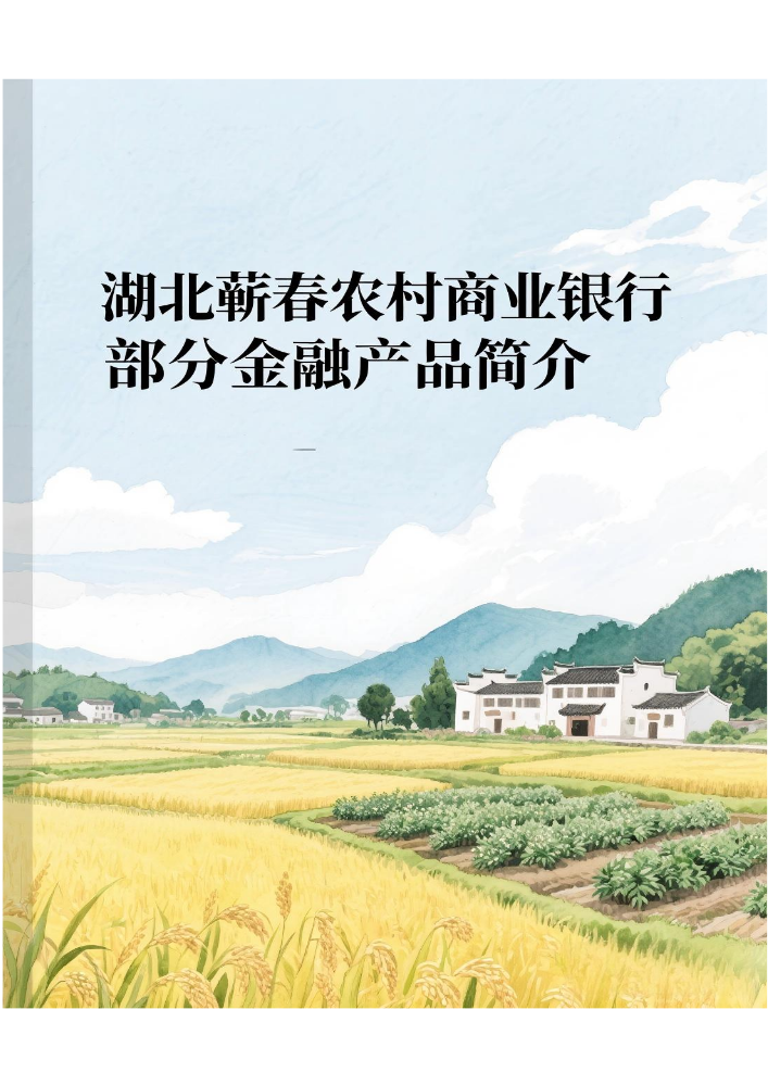 1湖北蕲春农村商业银行部分金融产品简介