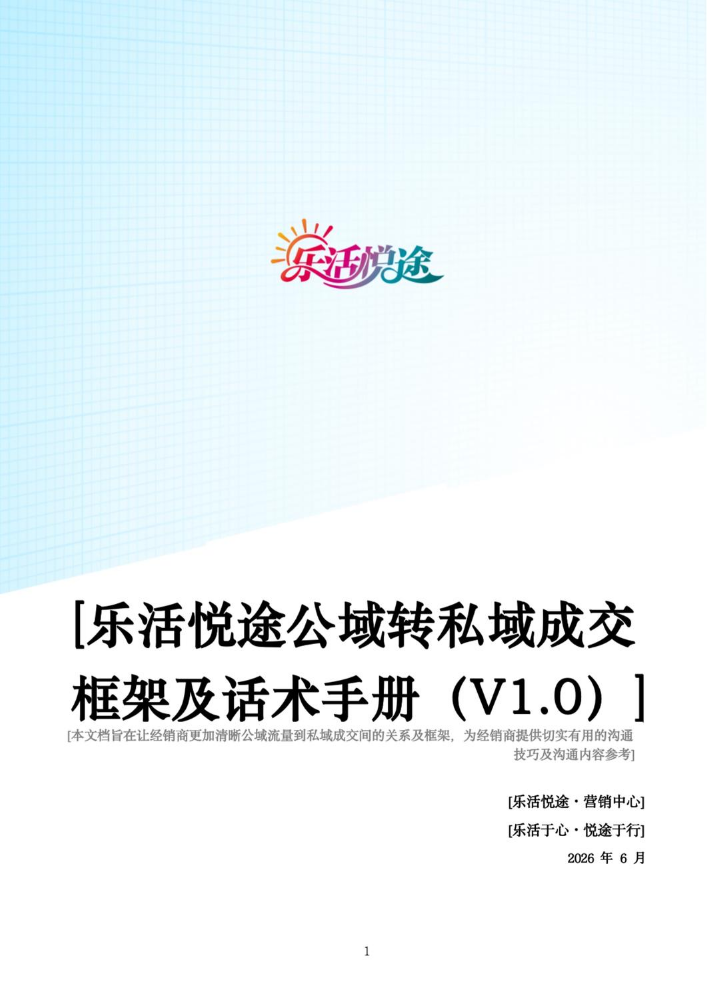 20260506乐活悦途公域转私域成交框架及话术（上）